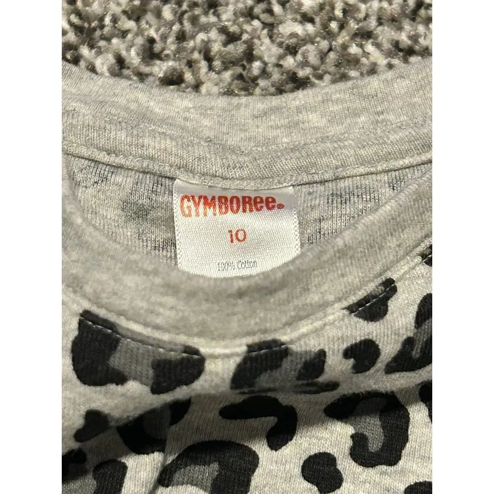 K32‎ Vintage Gymboree gray leopard shirt size 10 cheetah